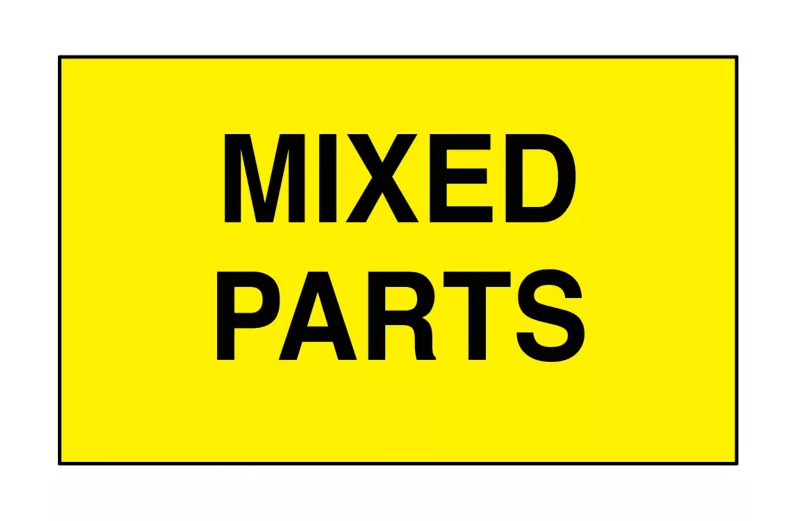 "Mixed Parts" Label - 3 x 5"
