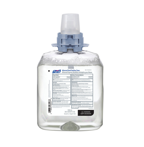 Purell FMX-12 Refill Advanced Foam Hand Sanitizer. 1.200 mL Unscented (4/Carton)