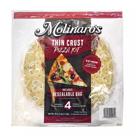 Molinaros Thin Crust Pizza Kit. 4 ct.