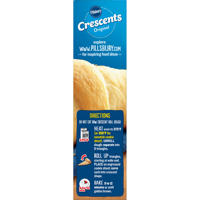 Pillsbury Original Crescent Rolls Refrigerated Canned Pastry Dough, 2 pk /  8 oz - Foods Co.