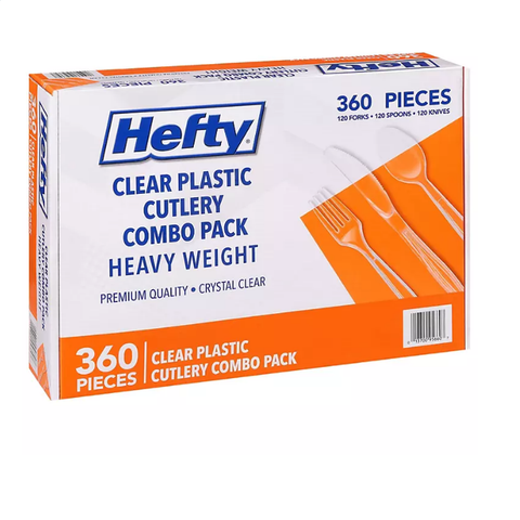 Hefty Clear Plastic Cutlery Combo Pack (360 ct.)