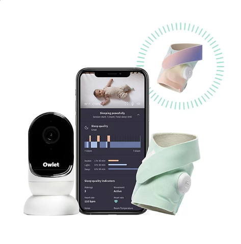 Owlet Dream Duo Dream Sock Baby Monitor and HD Camera PLUS Bonus Rainbow Fabric Sock