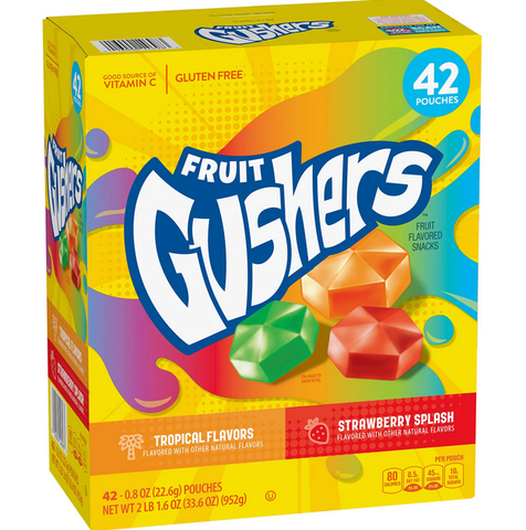 Gushers Strawberry Splash and Tropical Flavors (0.8 oz. 42 ct.)