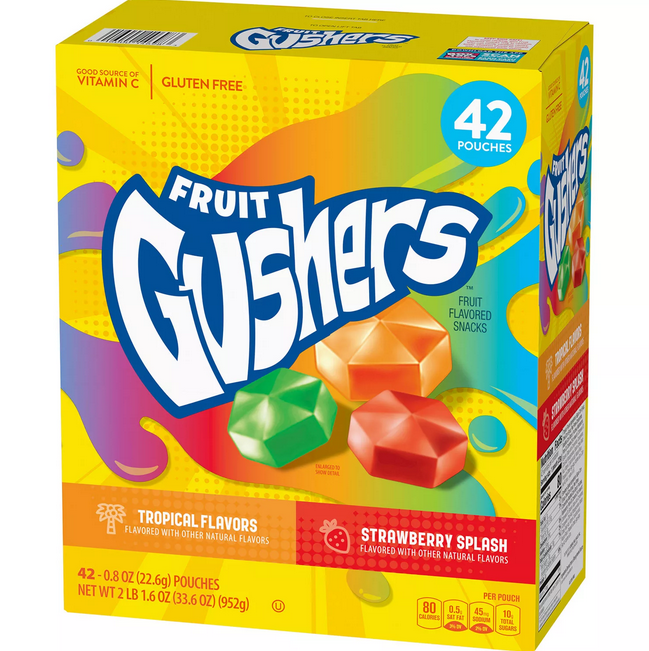 Gushers Strawberry Splash and Tropical Flavors (0.8 oz. 42 ct.)