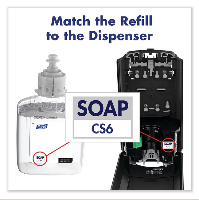Purell Healthy Soap Mild Foam for CS6 Dispensers. Fragrance-Free (1.200mL 2/carton)