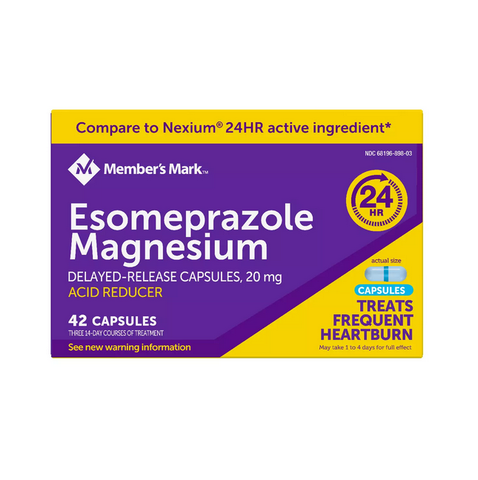 Member's Mark Esomeprazole Magnesium Capsules. 20 mg. (42 ct.)