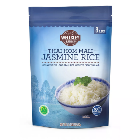 Wellsley Farms Thai Hom Mali Jasmine Rice. 8 lbs.