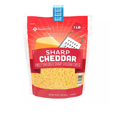 Member's Mark Sharp Cheddar Finely Shredded Cheese (16 oz. 2 pk.)
