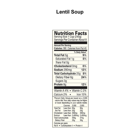 Amy's Organic Lentil Soups. 8 pk. 14.5 oz.