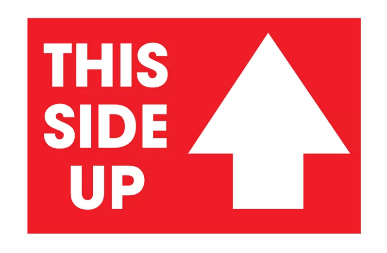 "This Side Up" Label - 2 x 3"