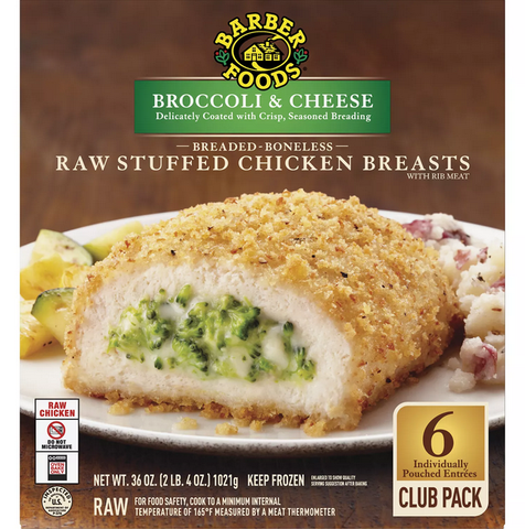 Barber Foods Stuffed Chicken Breast, Broccoli and Cheese (36 oz.)