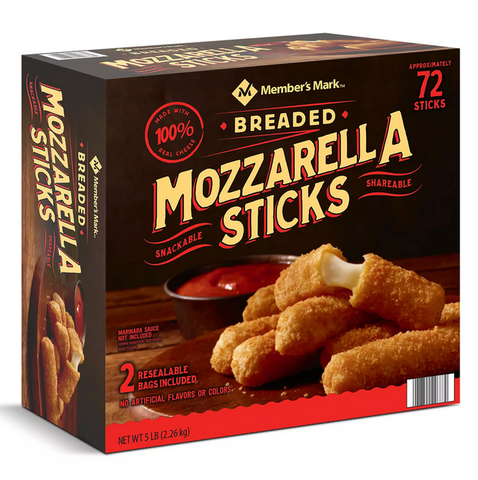 Members Mark Breaded Mozzarella Sticks Frozen (72 ct.)