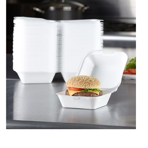 Hefty Supreme Large Sandwich Foam Hinged Lid Containers, 6" (300 ct.)