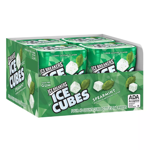 Ice Breakers Spearmint Ice Cubes. 4 pk. 40 ct.