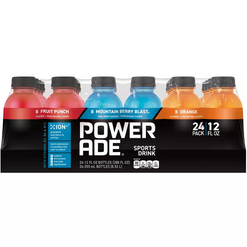 Powerade Sports Drink Variety Pack. 24 ct. 12 oz. – Openbax