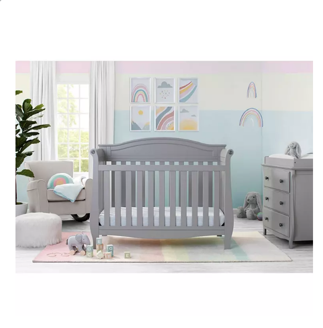 Delta Children Lancaster 4 in 1 Convertible Crib Choose Your Color Openbax