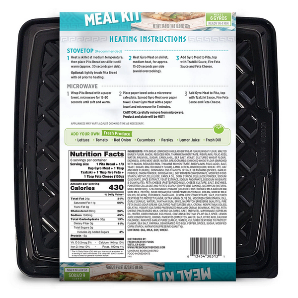 Fresh Creative Foods Gyro Express Meal Kit (31.8 oz.) – Openbax