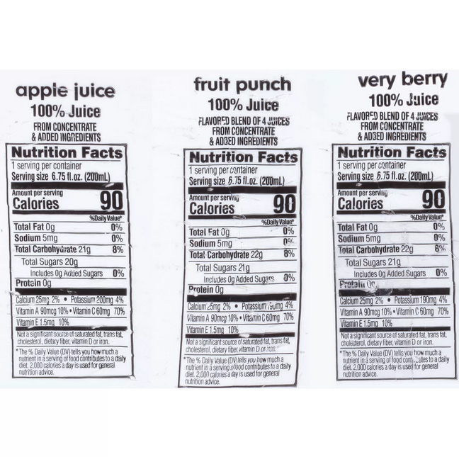 Apple & Eve 100% Juice Variety Pack (6.75 fl. oz. 36 pk.)