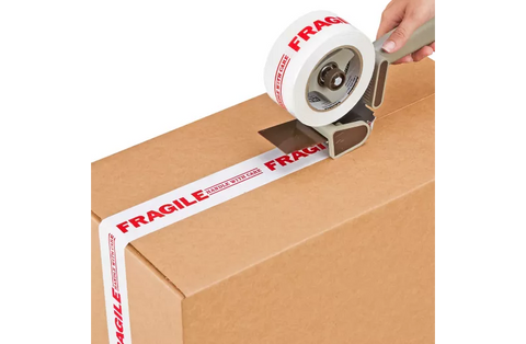 Preprinted Tape - "Fragile - Handle with Care", 2" x 110 yds Mil 2.2 Rolls/Case (18 ct.)