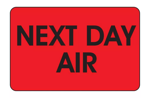 Fluorescent Shipping Labels - "Next Day Air", 2 x 3"