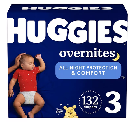 Huggies Overnites Nighttime Baby Diapers (Choose Your Size)