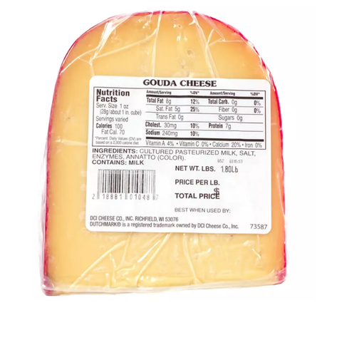 Dutchmark Red Wax Gouda Cheese (Priced Per Pound)