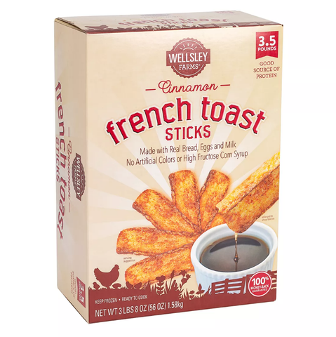 Wellsley Farms Cinnamon French Toast Sticks. 3.5 lbs.