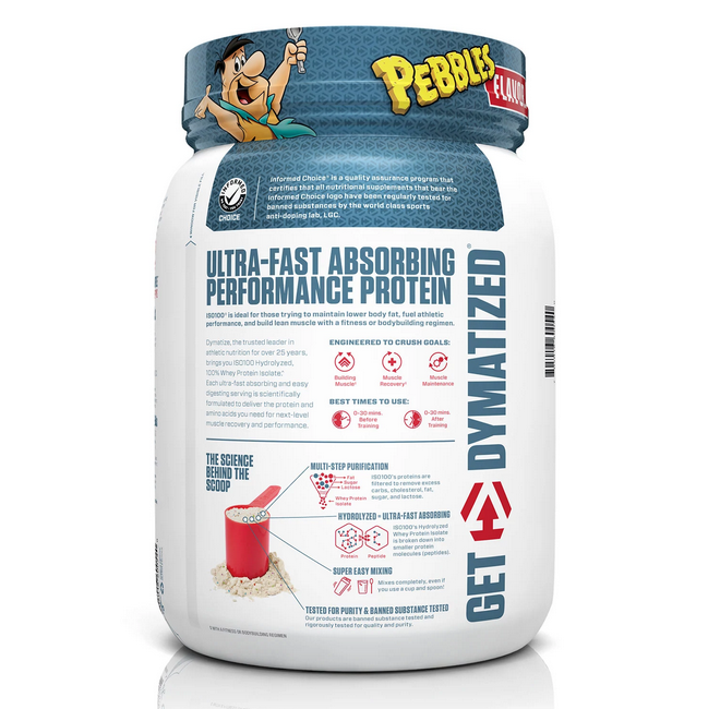 Dymatize ISO100 Hydrolyzed Protein Powder Fruity pebbles (25.7 oz ...