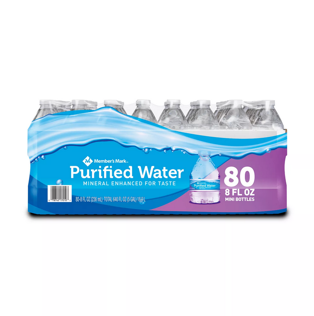Member's Mark Purified Bottled Water (8 fl. oz. 80 pk.)