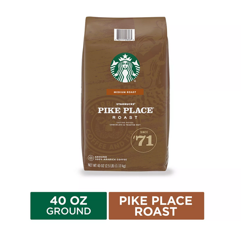 Starbucks Pike Place Medium Roast Ground Coffee (40 oz.)