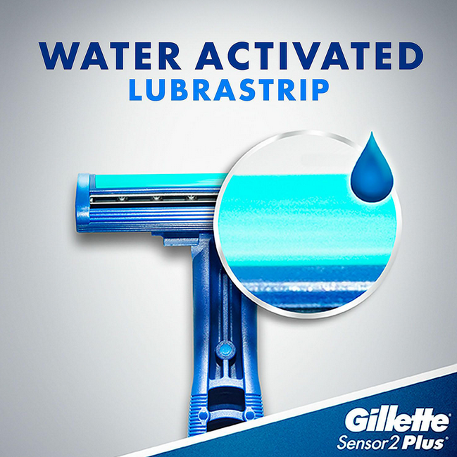 Gillette Sensor2 Plus Lubrastrip Pivot Men's Disposable Razors (52 ct ...