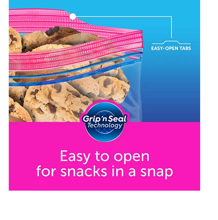 Ziploc Freezer Bags with New Grip 'n Seal Technology, Easy Open