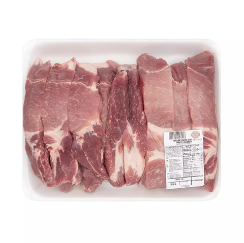 Wellsley Farms Fresh Pork Loin Bone-In Country Style Ribs. 3.75-4.5 lb