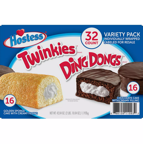 Hostess Twinkies And Ding Dongs Variety Pack (1.31 oz. 32 pk.)