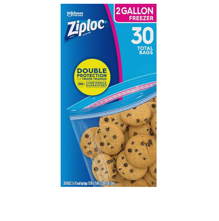 Ziploc Freezer Bags, 2-Gallon (10 bags/pk., 3 pk./box) – Openbax