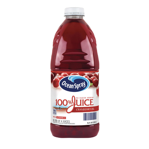 Ocean Spray 100% Cranberry Juice. 2 pk. 96 oz.