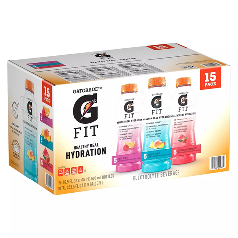 Gatorade Fit Electrolyte Beverage 4 Flavor Variety Pack. 15 pk. 16.9 fl. oz.