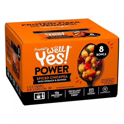 Campbell's Well Yes Spiced Chickpea with Spinach and Quinoa Power Soup Bowl