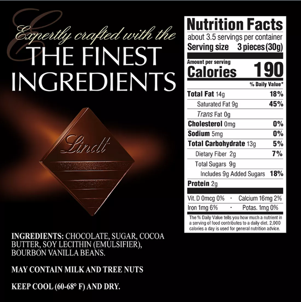 Lindt Excellence 70% Cocoa Dark Chocolate Bars. 4 ct. – Openbax