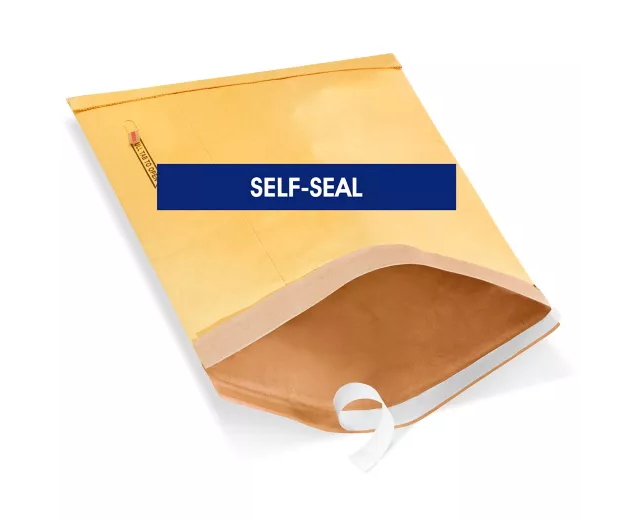 Uline Gold Self-Seal Padded Mailers #5 - 10 1⁄2 x 16" (QTY./CASE 100)