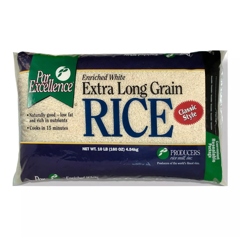 Producers Rice ParExcellence Premium Long Grain Rice. 10 lbs.