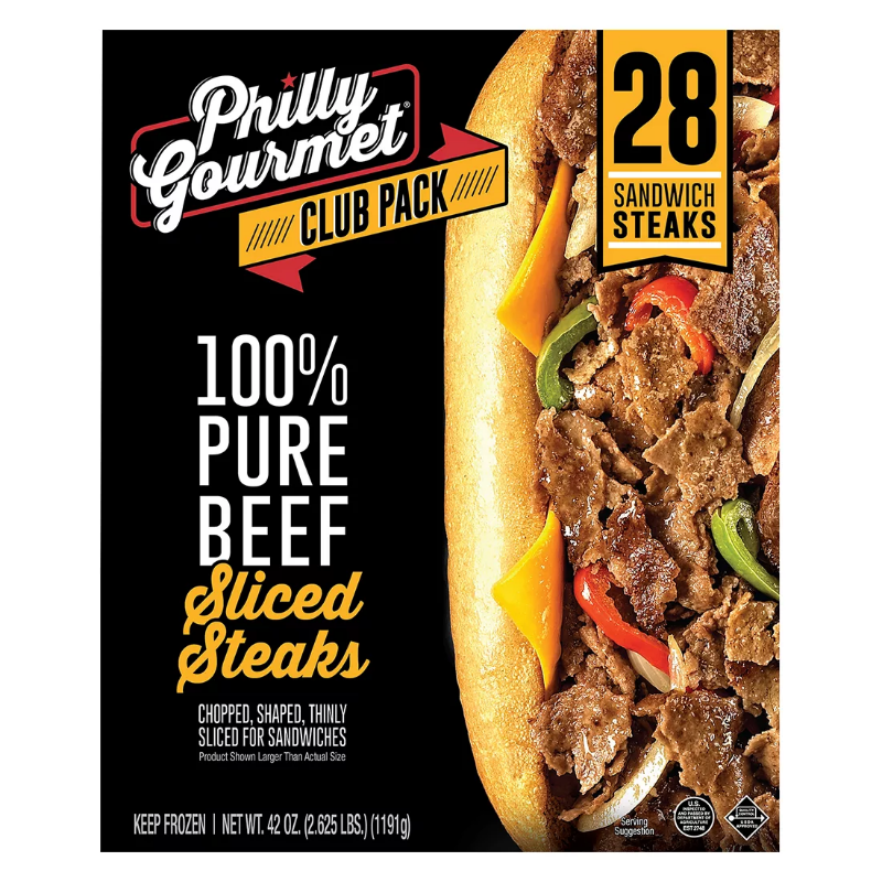 Philly-Gourmet 100% Pure Beef Steaks For Sandwiches 14 Ct, 04/23/2024