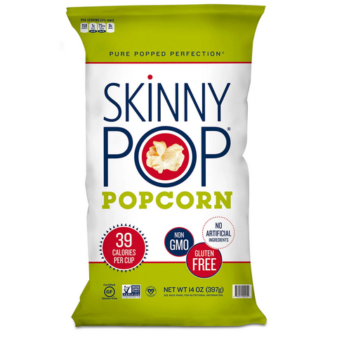 SkinnyPop Original Popcorn Value Size Bag (14 oz.) 2 pk.