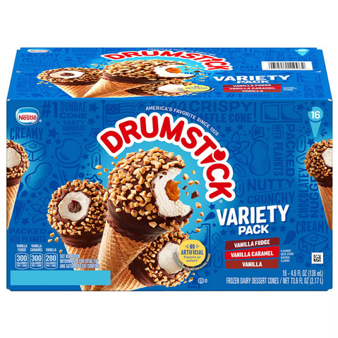 Nestle Drumstick Cone Variety Pack. Frozen (16 ct.)