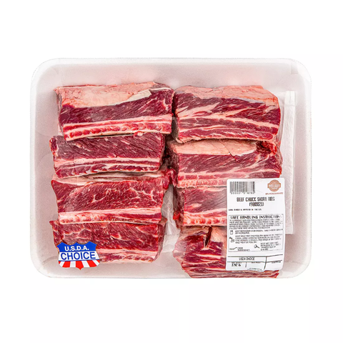 Wellsley Farms USDA Choice Beef Short Ribs. 2.75-3.5 lbs.