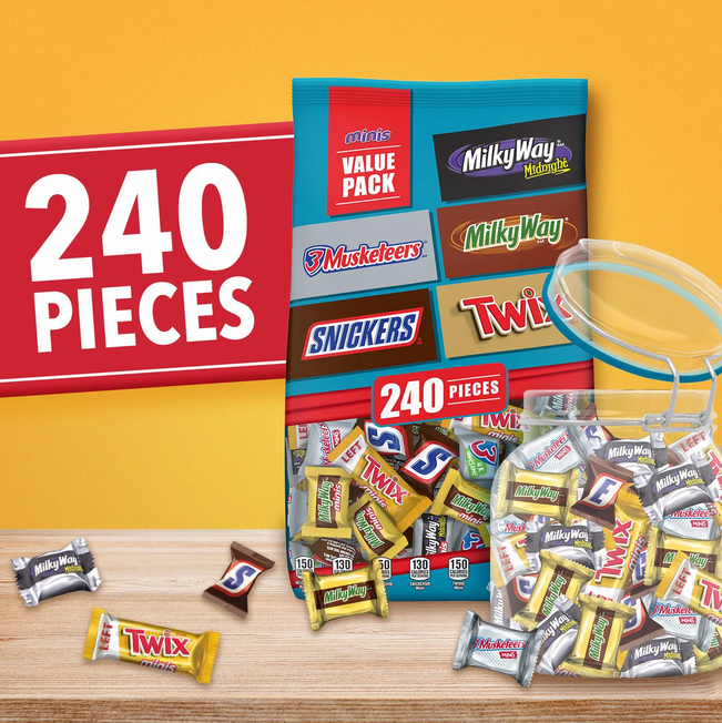 Snickers. Twix & More Bulk Chocolate Candy Variety Pack (240 pcs. 74.1 oz.)