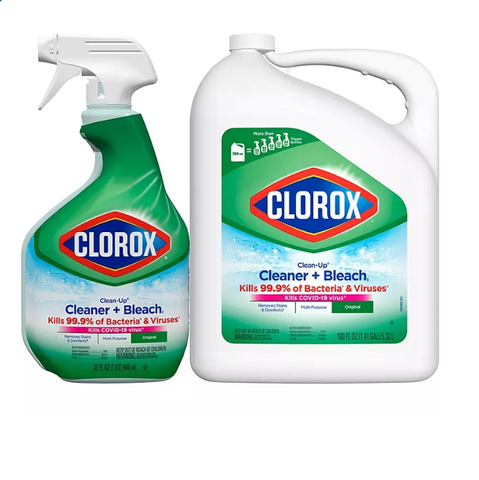 Clorox Clean-Up All-Purpose Cleaner with Bleach, Original, 32 oz. Spray and 180 oz. Refill Bottle