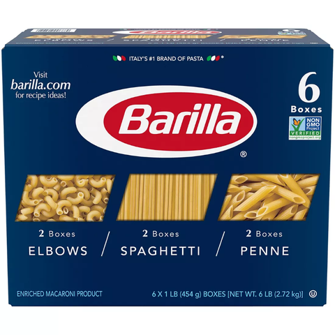 Barilla Pasta Variety Pack. 6 lbs.