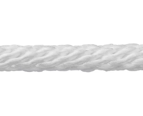 Solid Braided Nylon Rope - 3⁄16" x 500', White