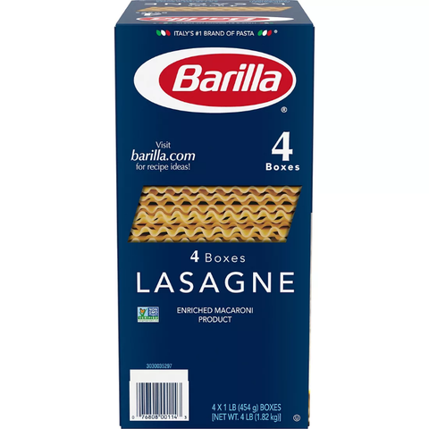 Barilla Lasagne. 4 ct.